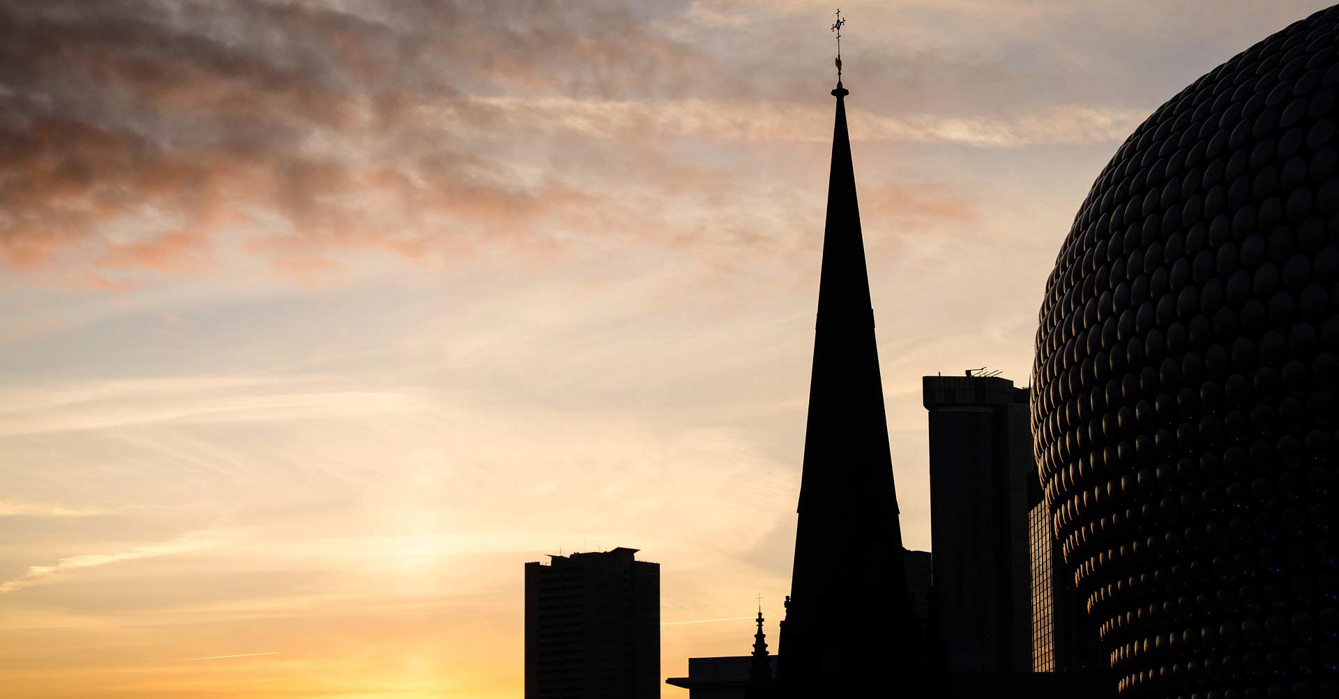 Birmingham sunset skyline