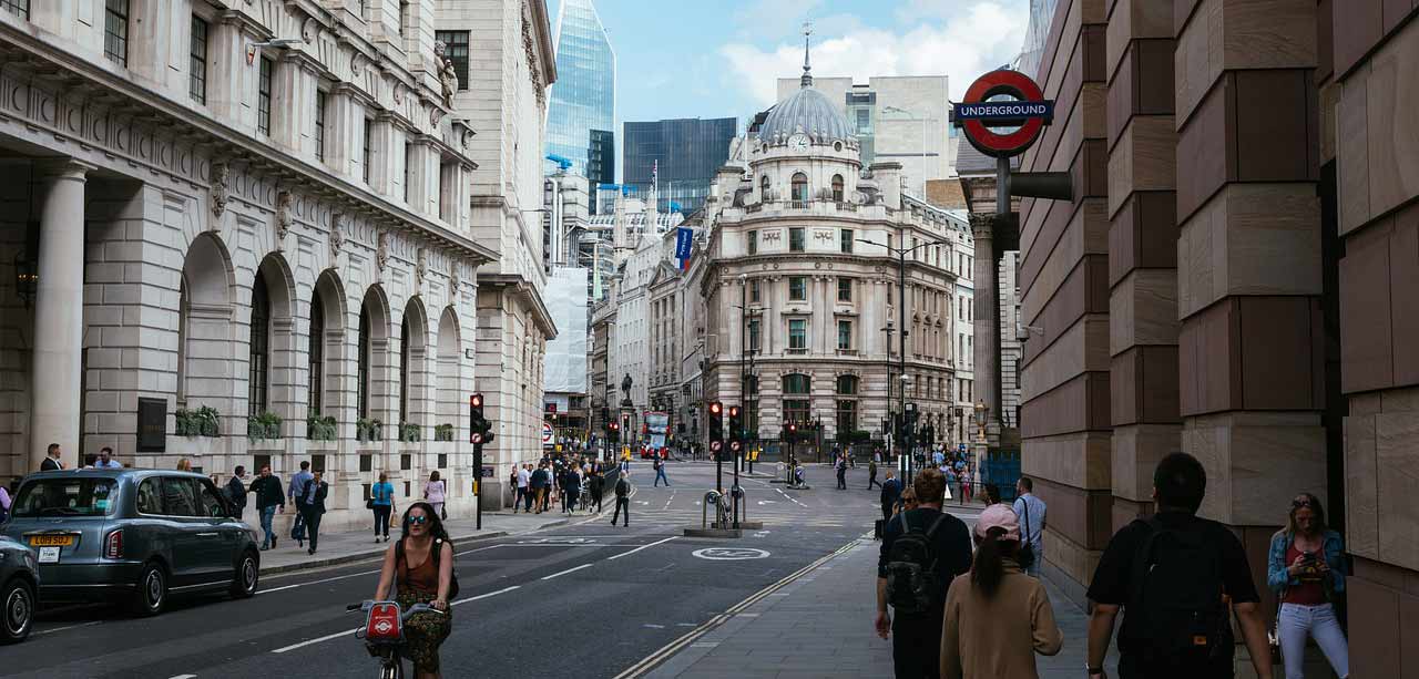 Bank Street junction in London