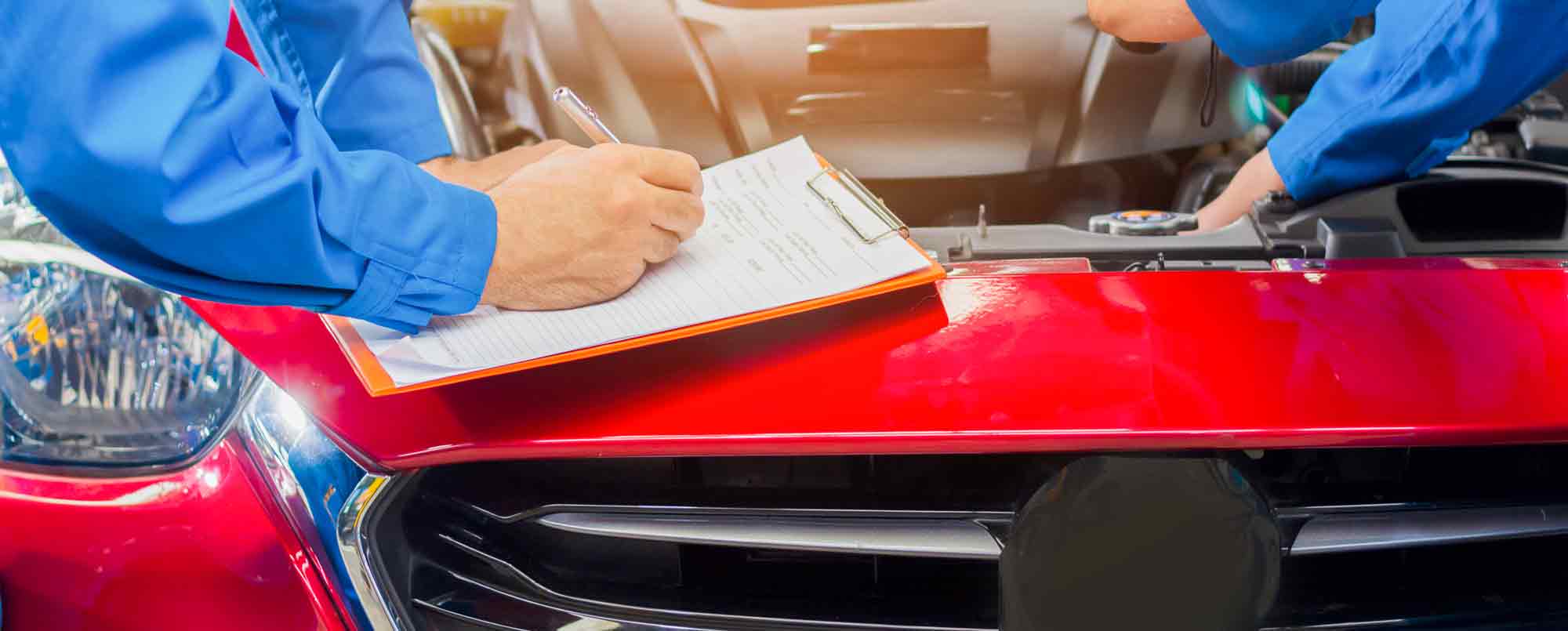 Mechanic with a checklist